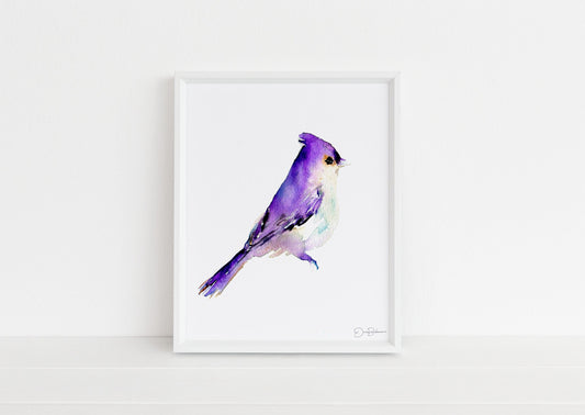 Bird Watercolor Print | "Lavender the Bird" by Jess Buhman, Choose Your Size, Select Your Size, Animal Painting, Nursery Decor, Gift for Her