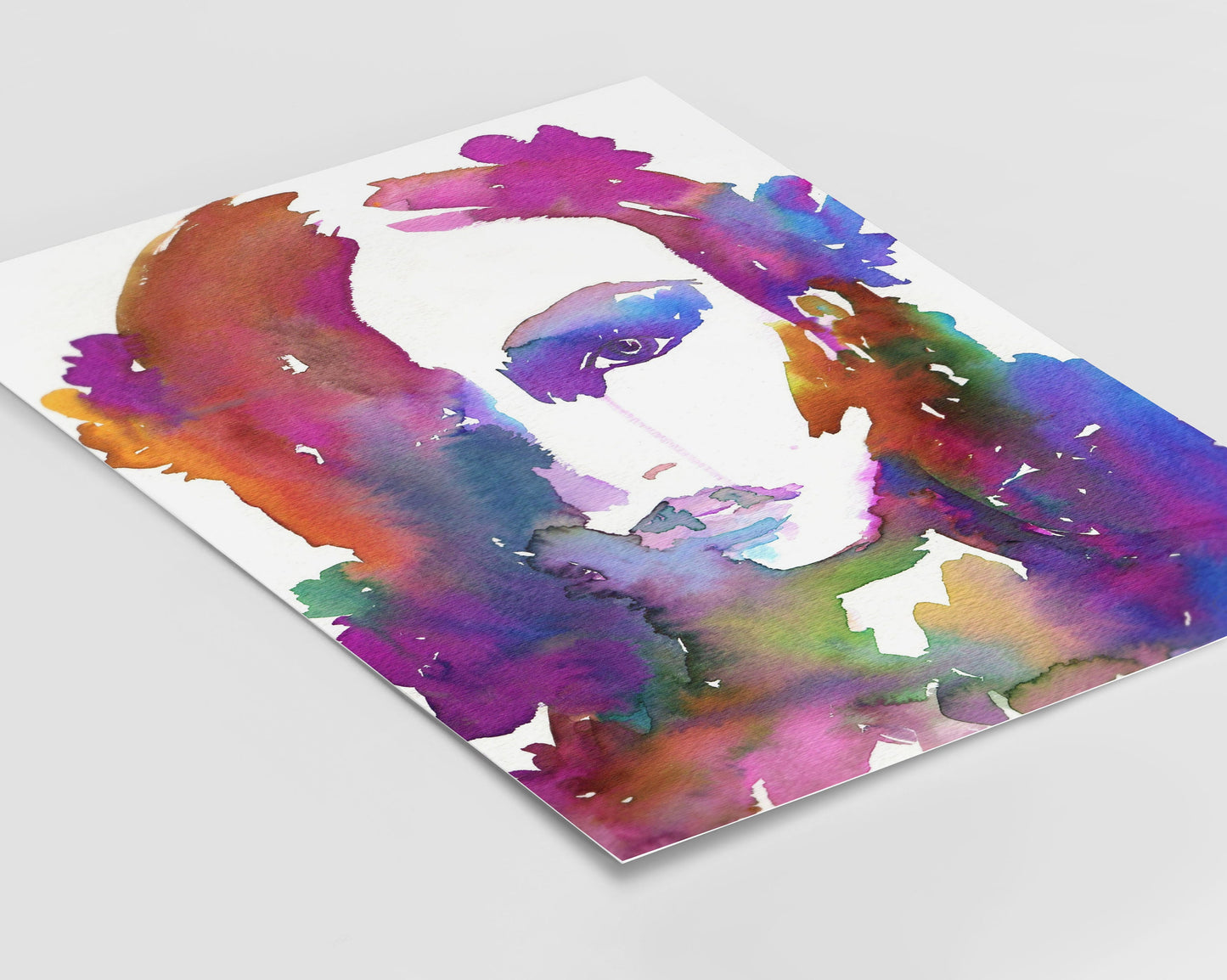 Watercolor Woman Face | "Scarlette" by Jess Buhman, Multiple Sizes, Select Your Size, Watercolor Portrait, Fashion Illustration, Minimal Art