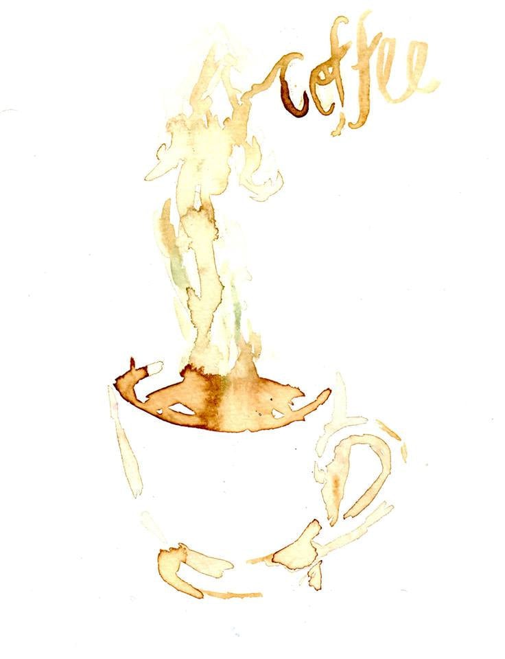 Coffee Watercolor Print | "Coffee" by Jess Buhman, Multiple Sizes, Select Your Size, Coffee Lover Gift, Coffee Painting, Coffee Gift Idea