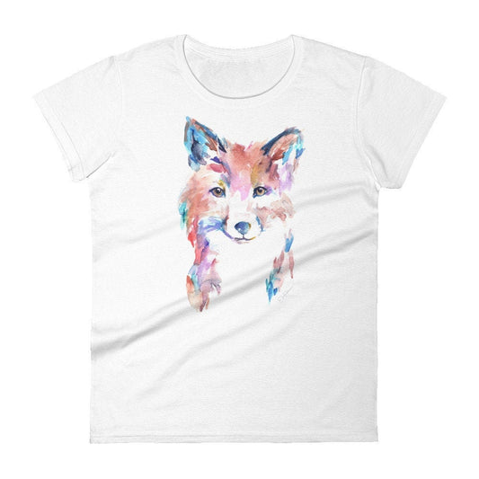 Women's Watercolor Fox T-Shirt | "Farah the Fox" by Jess Buhman, Multiple Sizes, Choose Your Size