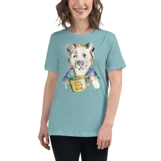 Tired Mama Bear T-shirt with Artwork by Jessica Buhman