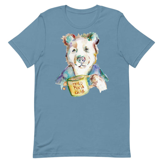 Tired Mama Bear Unisex t-shirt with Artwork by Jess Buhman