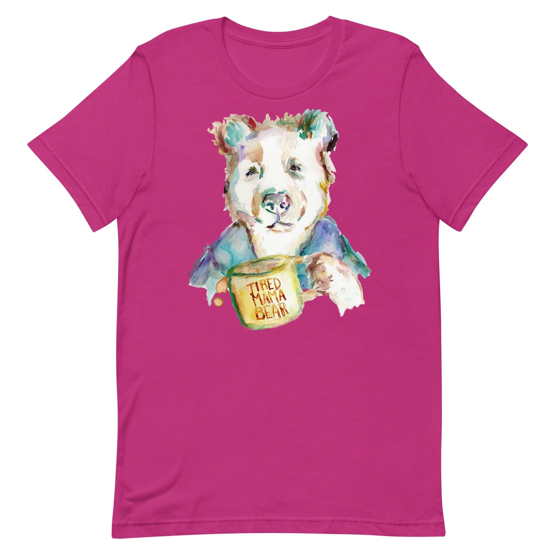 Tired Mama Bear Unisex t-shirt with Artwork by Jess Buhman