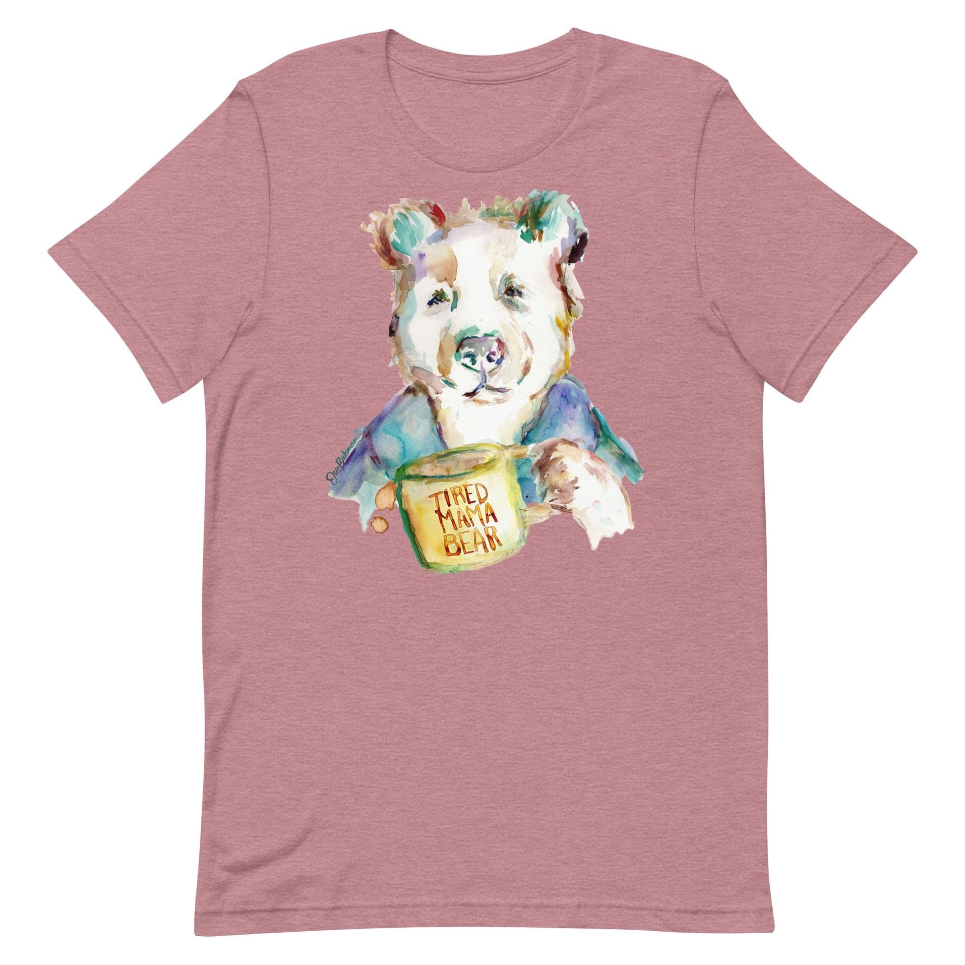 Tired Mama Bear T-shirt with Artwork by Jess Buhman, Shirt for Moms