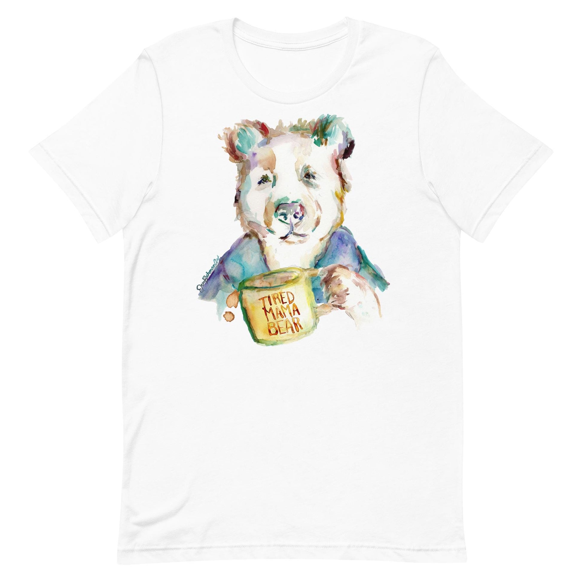 Tired Mama Bear T-shirt with Artwork by Jess Buhman, Shirt for Moms