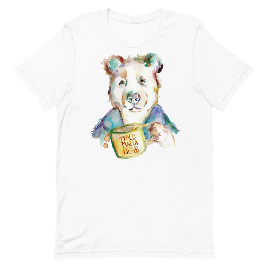Tired Mama Bear T-shirt with Artwork by Jess Buhman, Shirt for Moms