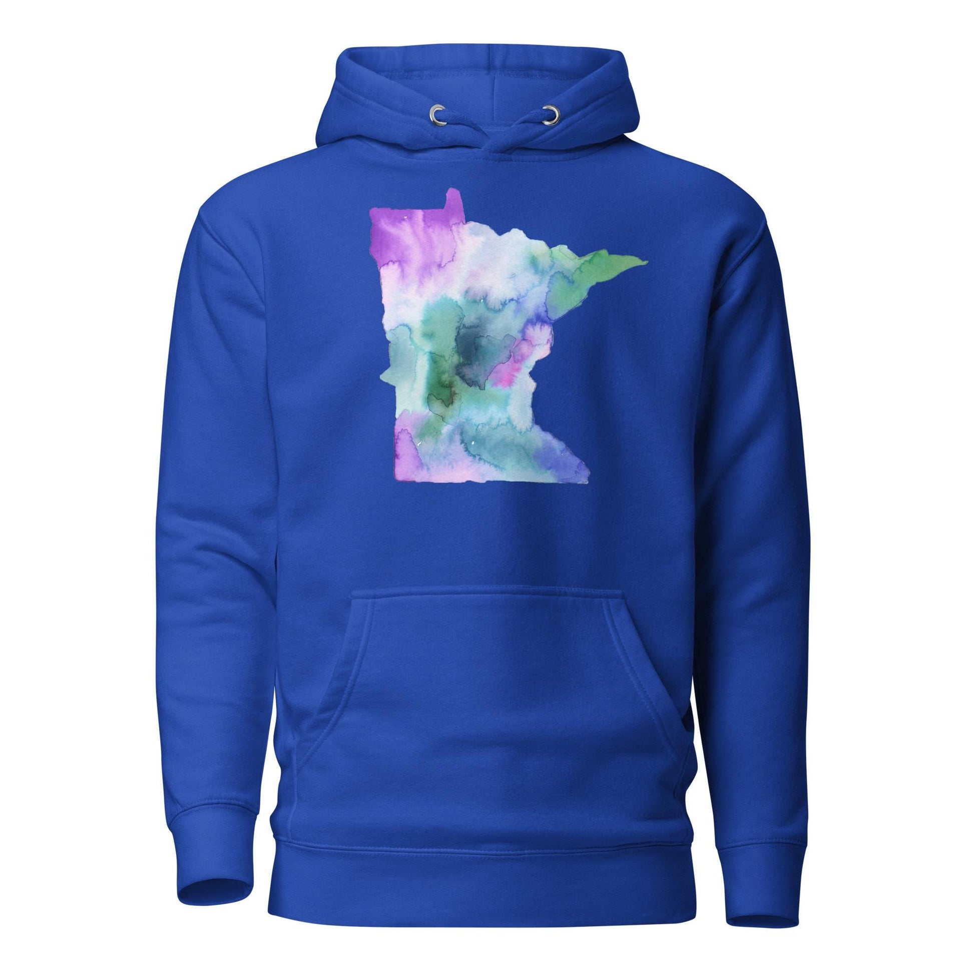 Minnesota Love Unisex Hoodie with watercolor artwork by Jess Buhman
