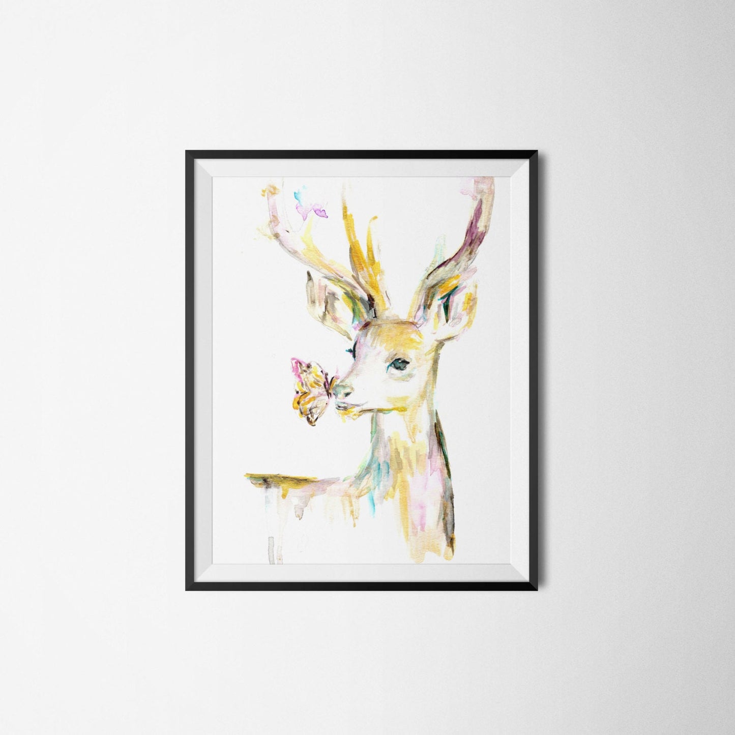 Deer Painting Digital Download, "Stay Golden, Deer" by Jess Buhman, Instant Download, Print At Home, Digital File