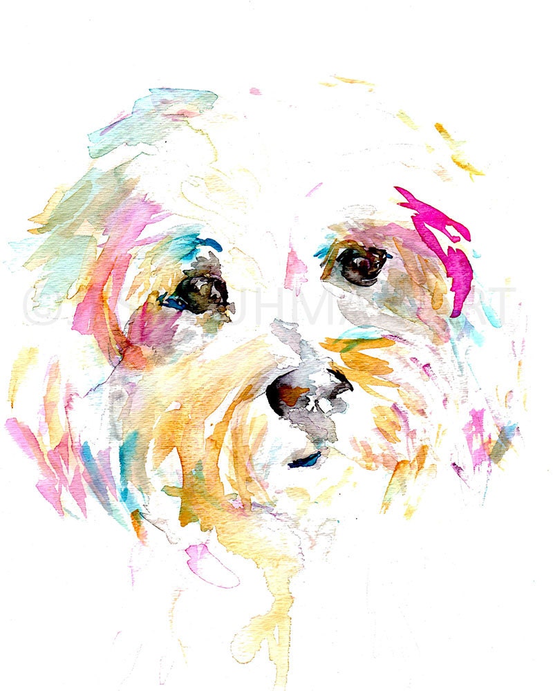 Dog Watercolor Instant Download | "Mrs. Sophie" by Jess Buhman, 8" x 10" Digital File, Print At Home, Dog Portrait, Watercolor Terrier